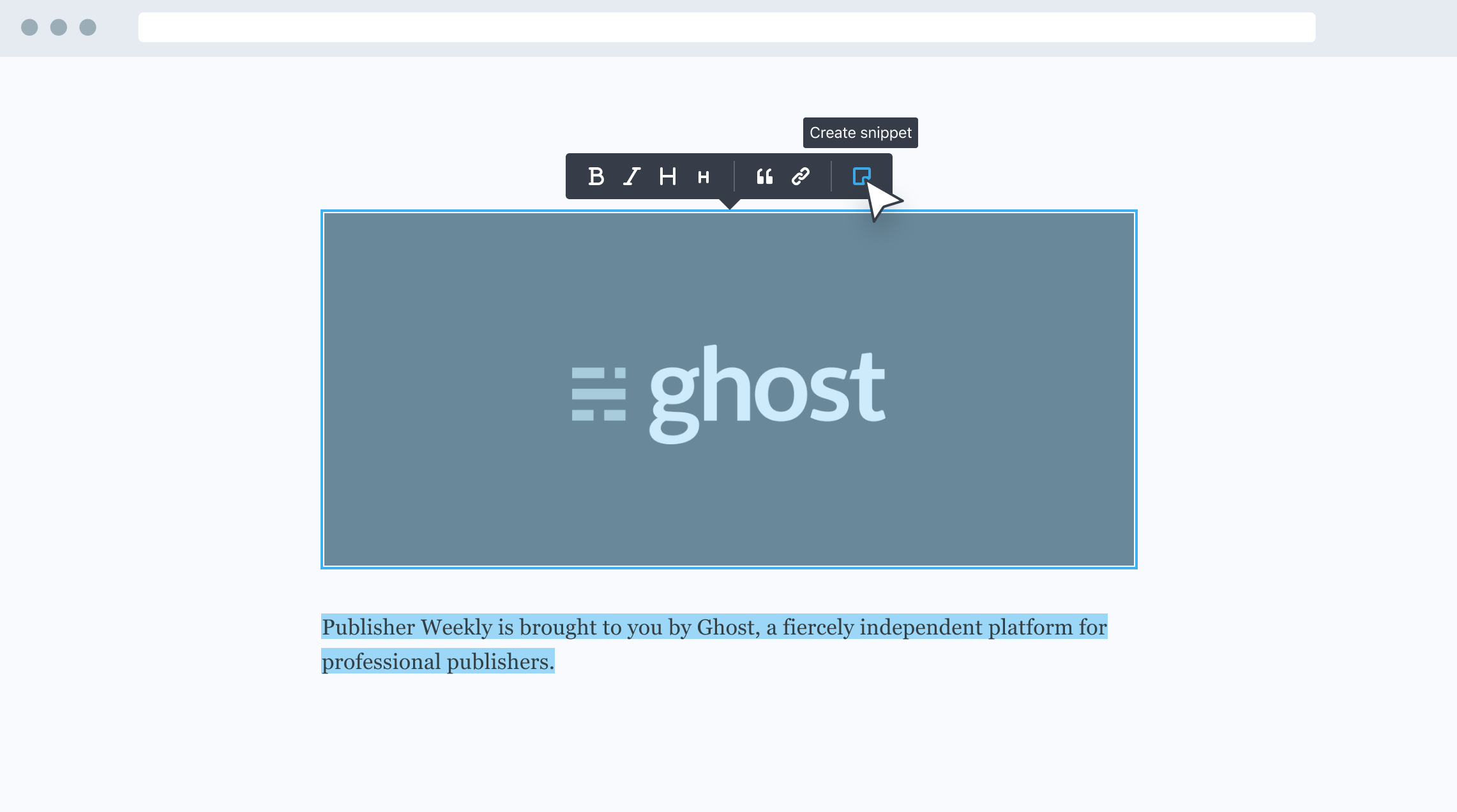ghost editor mobile